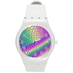 Line Colour Wiggles Round Plastic Sport Watch (M)