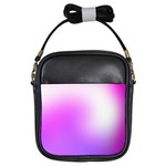 Purple White Background Bright Spots Girls Sling Bags