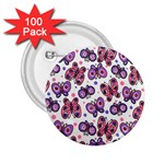 Pink Purple Butterfly 2.25  Buttons (100 pack) 