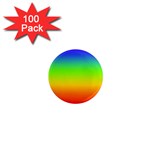 Rainbow Blue Green Pink Orange 1  Mini Magnets (100 pack) 