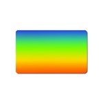 Rainbow Blue Green Pink Orange Magnet (Name Card)