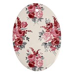 Rose Beauty Flora Oval Ornament (Two Sides)