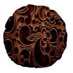 Tekstura Twigs Chocolate Color Large 18  Premium Round Cushions