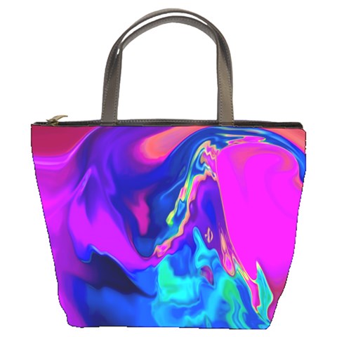 The Perfect Wave Pink Blue Red Cyan Bucket Bags from ArtsNow.com Front