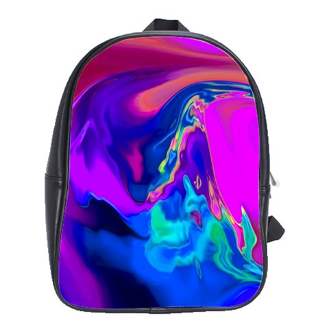 The Perfect Wave Pink Blue Red Cyan School Bags(Large)  from ArtsNow.com Front