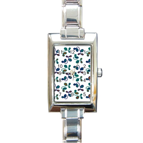 Green garden Rectangle Italian Charm Watch from ArtsNow.com Front