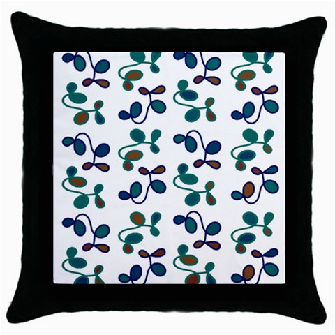 Green garden Throw Pillow Case (Black) from ArtsNow.com Front