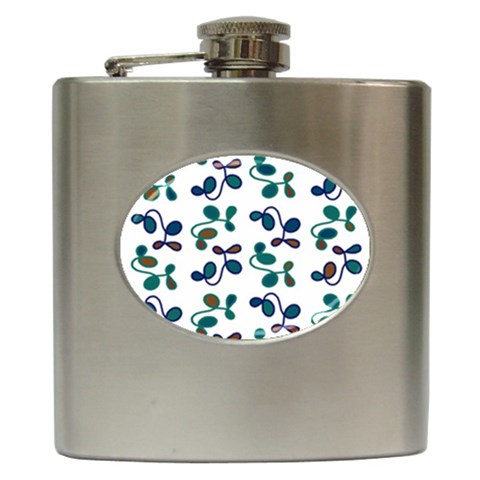 Green garden Hip Flask (6 oz) from ArtsNow.com Front