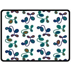 Green garden Double Sided Fleece Blanket (Large)  from ArtsNow.com 80 x60  Blanket Back