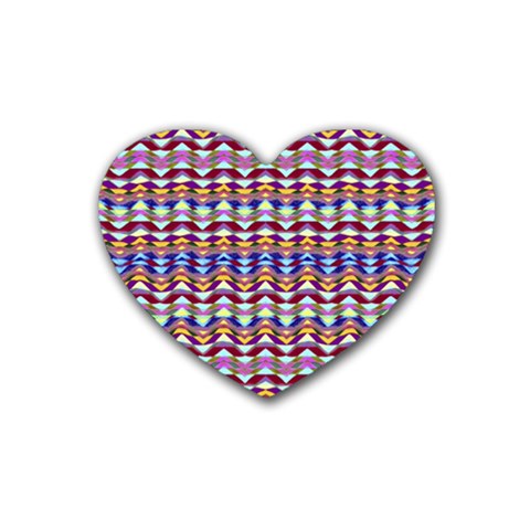 Ethnic Colorful Pattern Heart Coaster (4 pack)  from ArtsNow.com Front