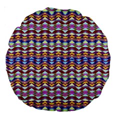 Ethnic Colorful Pattern Large 18  Premium Round Cushions from ArtsNow.com Front