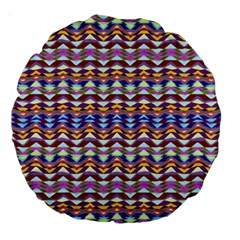Ethnic Colorful Pattern Large 18  Premium Round Cushions from ArtsNow.com Back