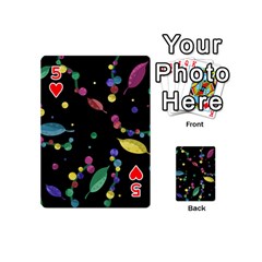 Space garden Playing Cards 54 (Mini)  from ArtsNow.com Front - Heart5