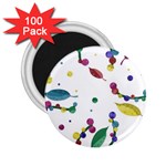 Abstract floral design 2.25  Magnets (100 pack) 