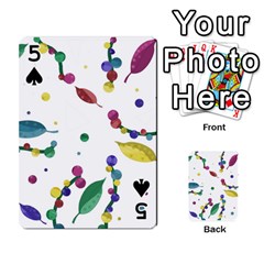 Abstract floral design Playing Cards 54 Designs  from ArtsNow.com Front - Spade5