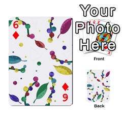 Abstract floral design Playing Cards 54 Designs  from ArtsNow.com Front - Diamond6