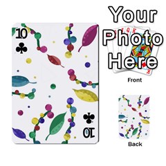 Abstract floral design Playing Cards 54 Designs  from ArtsNow.com Front - Club10