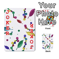 Abstract floral design Playing Cards 54 Designs  from ArtsNow.com Front - Joker2