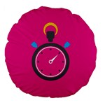 Alarm Clock Houre Large 18  Premium Flano Round Cushions