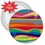 Colorfull Rainbow 3  Buttons (10 pack) 