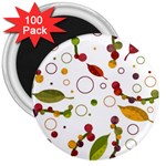 Adorable floral design 3  Magnets (100 pack)