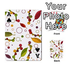 Ace Adorable floral design Playing Cards 54 Designs  from ArtsNow.com Front - SpadeA