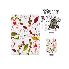 Jack Adorable floral design Playing Cards 54 (Mini)  from ArtsNow.com Front - HeartJ