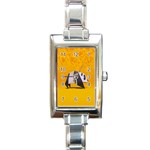 Cute Panda Rectangle Italian Charm Watch