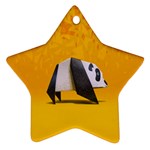 Cute Panda Star Ornament (Two Sides) 