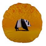 Cute Panda Large 18  Premium Flano Round Cushions