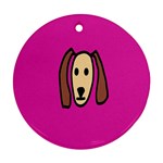 Face Dog Round Ornament (Two Sides) 