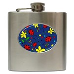 Ladybugs - blue Hip Flask (6 oz)