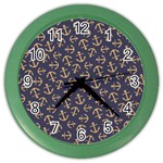 Anchor Ship Color Wall Clocks