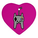 Game Pink Heart Ornament (2 Sides)