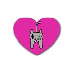 Game Pink Rubber Coaster (Heart) 