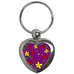 Ladybugs - purple Key Chains (Heart) 