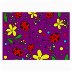 Ladybugs - purple Large Glasses Cloth (2-Side)