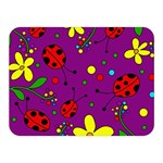Ladybugs - purple Double Sided Flano Blanket (Mini) 