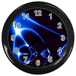 Dancing Lights Over Water Wall Clock (Black)