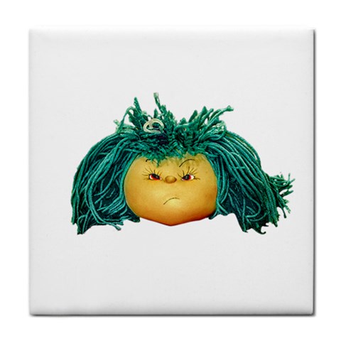 Angry Girl Doll Tile Coasters from ArtsNow.com Front