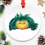 Angry Girl Doll Ornament (Round) 