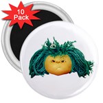 Angry Girl Doll 3  Magnets (10 pack) 