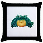 Angry Girl Doll Throw Pillow Case (Black)