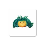 Angry Girl Doll Square Magnet