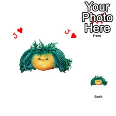 Jack Angry Girl Doll Playing Cards 54 (Heart)  from ArtsNow.com Front - HeartJ