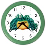 Angry Girl Doll Color Wall Clocks