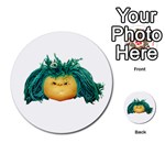 Angry Girl Doll Multi-purpose Cards (Round) 