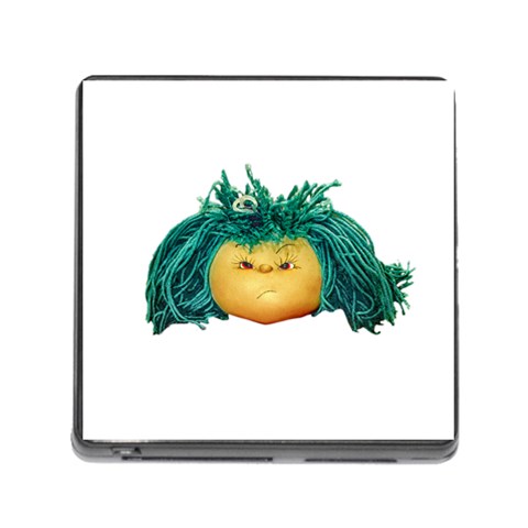 Angry Girl Doll Memory Card Reader (Square) from ArtsNow.com Front