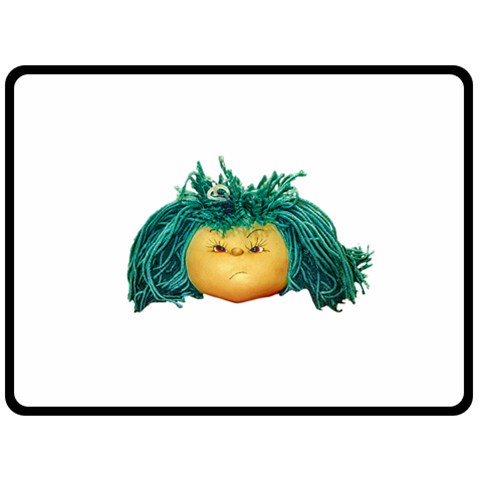 Angry Girl Doll Double Sided Fleece Blanket (Large)  from ArtsNow.com 80 x60  Blanket Front