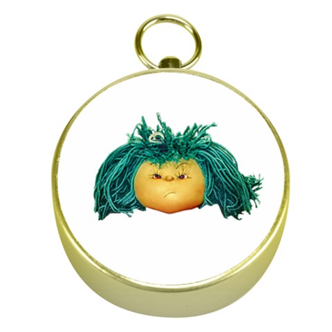Angry Girl Doll Gold Compasses from ArtsNow.com Front